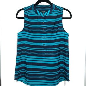 J.Crew Sleeveless Striped Blouse, size 4